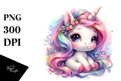 Pastel Baby Unicorn | Sublimation | Clipart Product Image 3