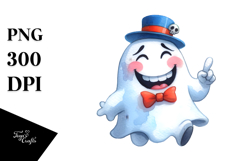 Funny Simple Phantom Watercolor PNG Product Image 1