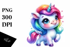 Cute Baby Unicorn Funny PNG Product Image 1