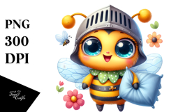 Vibrant Watercolor Goofy Cute Baby Bee PNG Product Image 1
