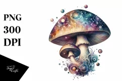 Mystical Celestial Mushroom, High-Res PNG Product Image 1