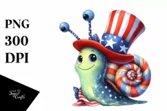 Colorful Snail USA Uncle John Clipart Product Image 1