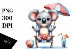 Koala Big Eyes Beach Chair Funny | Sublimation | Clipart Product Image 3