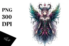 Detailed Vibrant Gothic Fairy PNG Product Image 1