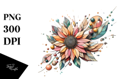 Stained Sunflower PNG Product Image 1