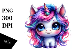 Funny Baby Unicorn PNG Product Image 1