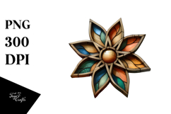 Abstract Wooden Stained Daffodil Splash Product Image 1