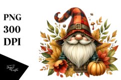 Detailed Autumn Gnome PNG Product Image 1