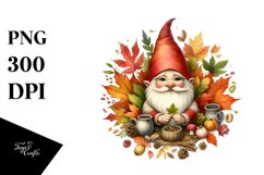 Detailed Autumn Gnome PNG Product Image 3