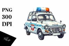Vintage Police Car Confetti Clipart Product Image 3