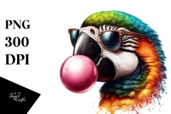 High Detail Watercolor Macaw Chewing Gum Product Image 3