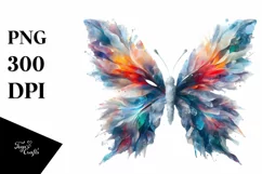 Abstract Vibrant Butterfly, Transparent PNG Product Image 1