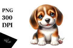 Cute Baby Beagle, PNG Product Image 1