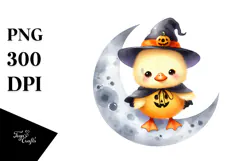 Cute Baby Duck Halloween PNG Product Image 1