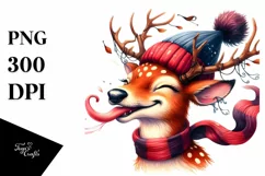 Whimsical Cute Deer Portrait | Sublimation | Clipart Product Image 1