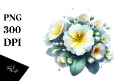 Watercolor Splash Primrose | Clipart Product Image 1