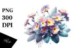 Watercolor Splash Primrose | Clipart Product Image 1