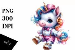 Colorful Baby Unicorn Swing PNG Product Image 3