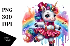 Colorful Baby Unicorn with Swing Dancer's Outfit, High-Res Product Image 3