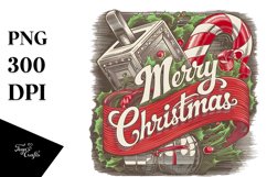 Vibrant Merry Christmas Clipart PNG Product Image 5