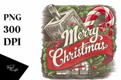 Vibrant Merry Christmas Clipart PNG Product Image 5