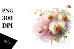 Ethereal Orchid, Watercolor PNG Product Image 1