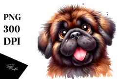 Cute Cartoon Mastiff PNG Product Image 1