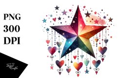Star Hearts PNG Product Image 1