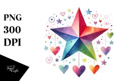 Star Hearts PNG Product Image 1