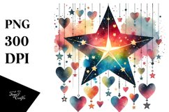 Star Hearts PNG Product Image 1