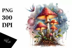 Detailed Magical Mushroom PNG Product Image 3