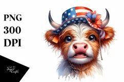 Confused Cow Portrait with Sun Hat Clipart Product Image 1