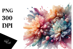 Abstract Chrysanthemum PNG Product Image 1