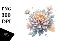 Wooden Stained Chrysanthemum | Clipart Product Image 3