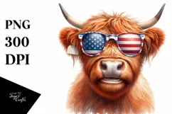 Proud Cow Portrait with Sunglasses Clipart Product Image 1