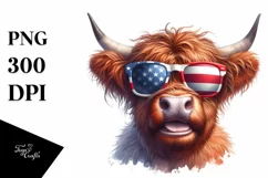Proud Cow Portrait with Sunglasses Clipart Product Image 1