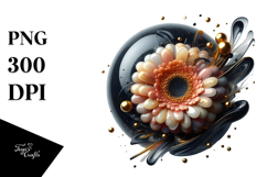 Glossy Gerbera Abstract PNG Product Image 1