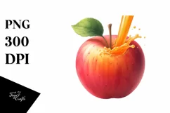 Watercolor Apple Juice | Sticker | Clipart Product Image 3