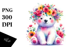Vibrant Cartoon-Style Polar Bear PNG Product Image 1