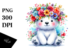 Vibrant Cartoon-Style Polar Bear PNG Product Image 1