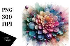 Vibrant Pastel Chrysanthemum PNG Product Image 3