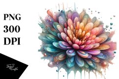 Abstract Vibrant Chrysanthemum PNG Product Image 1