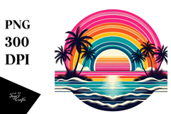 sunset clipart tshirt style, PNG Product Image 1