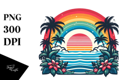 sunset clipart tshirt style, PNG Product Image 1