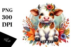 Vibrant Baby Cow Clipart Product Image 3