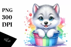 Colorful Wolf | Sublimation | Clipart Product Image 3