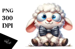 Cute Cartoon Lamb PNG Product Image 1