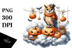 Mystical Owl on Cloud with Jacko Landerns PNG Product Image 1