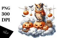 Mystical Owl on Cloud with Jacko Landerns PNG Product Image 1