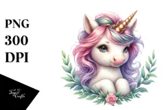 Detailed Baby Unicorn PNG Product Image 1
